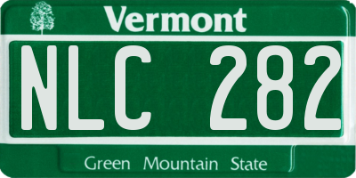 VT license plate NLC282