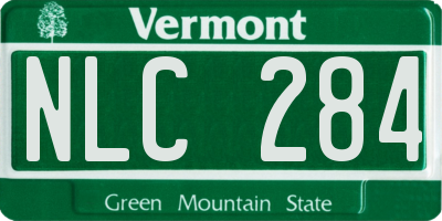 VT license plate NLC284