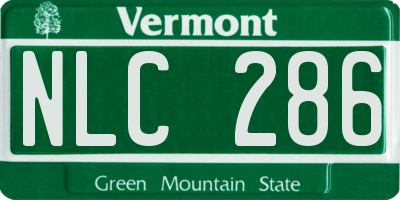 VT license plate NLC286