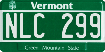 VT license plate NLC299