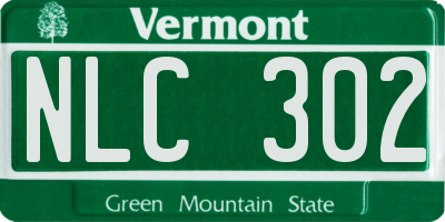 VT license plate NLC302