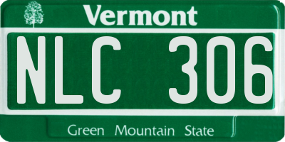 VT license plate NLC306