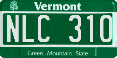 VT license plate NLC310