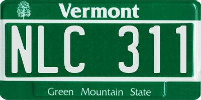 VT license plate NLC311