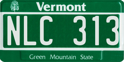 VT license plate NLC313