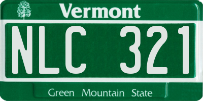 VT license plate NLC321