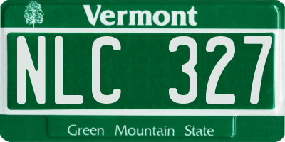 VT license plate NLC327