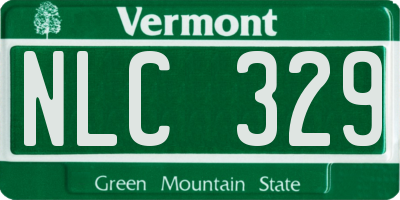 VT license plate NLC329