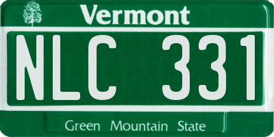 VT license plate NLC331