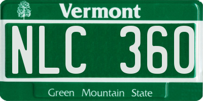 VT license plate NLC360