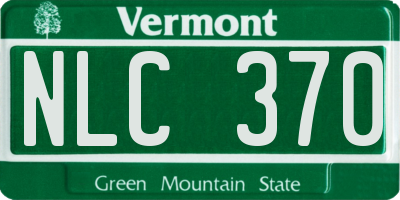 VT license plate NLC370