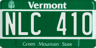 VT license plate NLC410