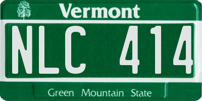 VT license plate NLC414