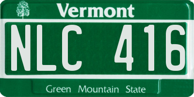 VT license plate NLC416