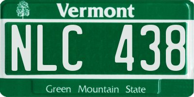 VT license plate NLC438