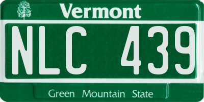 VT license plate NLC439