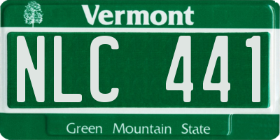 VT license plate NLC441