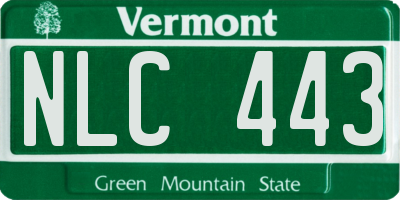 VT license plate NLC443