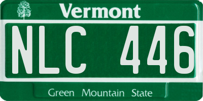 VT license plate NLC446