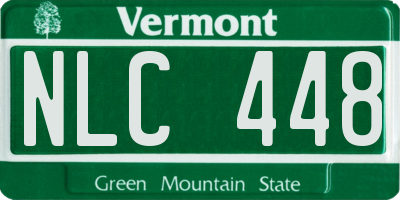 VT license plate NLC448