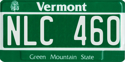 VT license plate NLC460