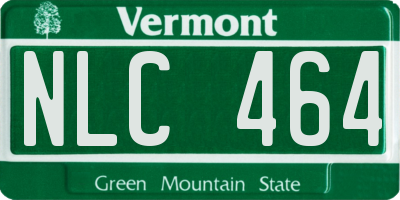 VT license plate NLC464