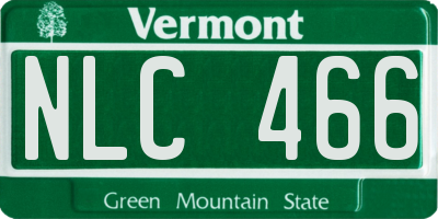 VT license plate NLC466