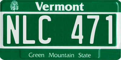 VT license plate NLC471
