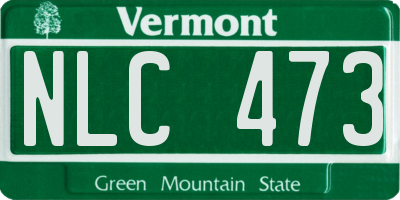 VT license plate NLC473