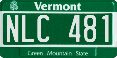 VT license plate NLC481