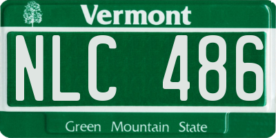 VT license plate NLC486