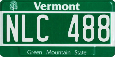 VT license plate NLC488