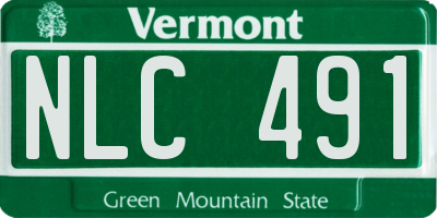 VT license plate NLC491
