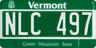 VT license plate NLC497