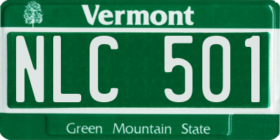 VT license plate NLC501
