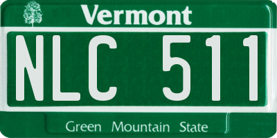 VT license plate NLC511