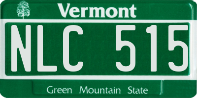 VT license plate NLC515