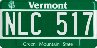 VT license plate NLC517