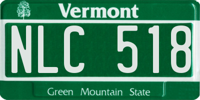 VT license plate NLC518