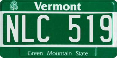 VT license plate NLC519