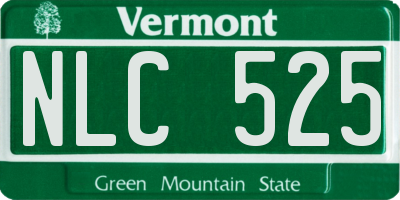 VT license plate NLC525