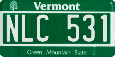 VT license plate NLC531