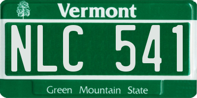 VT license plate NLC541