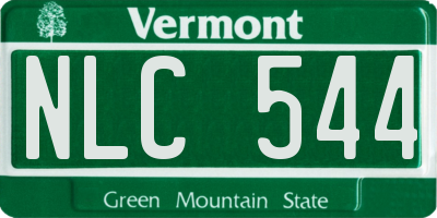 VT license plate NLC544