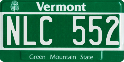 VT license plate NLC552