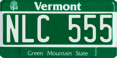 VT license plate NLC555