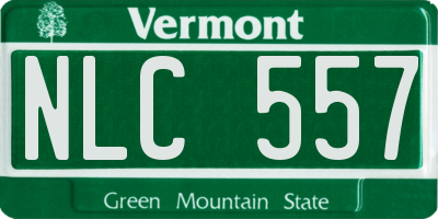 VT license plate NLC557