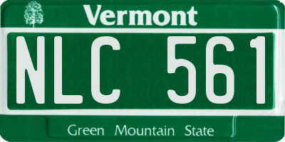 VT license plate NLC561