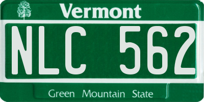 VT license plate NLC562