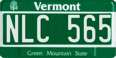 VT license plate NLC565